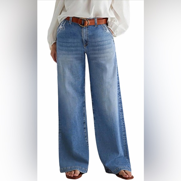 Flamingals Denim - Stylish Blue Flare Jeans for Women